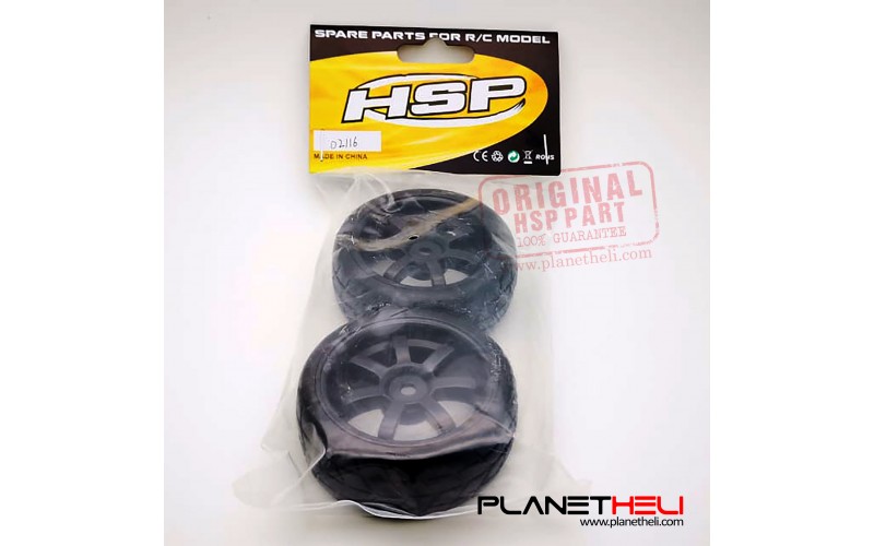 HSP Part Rubber Tyre Plus Rim 1:10 RC Racing and Drift 02116